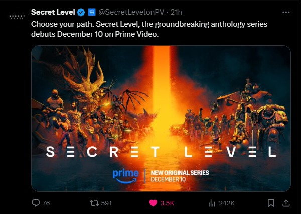 games secret level amazon prime